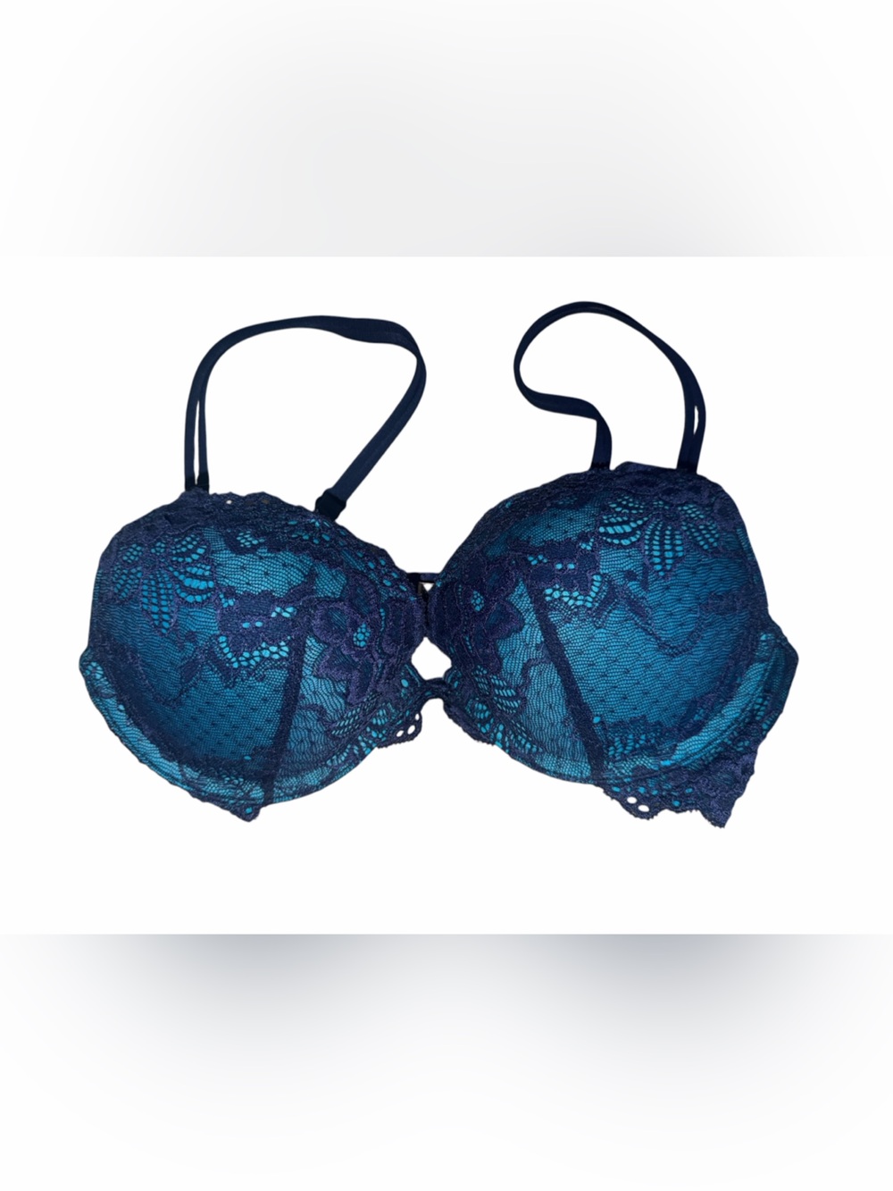 Victoria's Secret Deep Teal Lace very sexy Push-Up Bra 34B